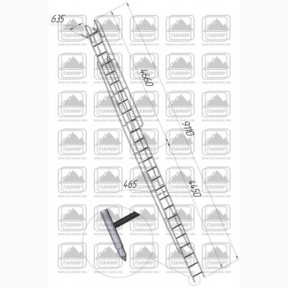 Лестницы приставные наклонные алюминиевые лпна-8, 2, лпна-8, 2м