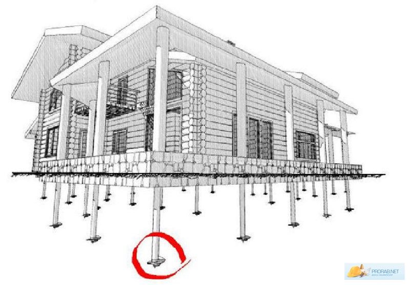 Проекты домов на винтовых сваях с чертежами