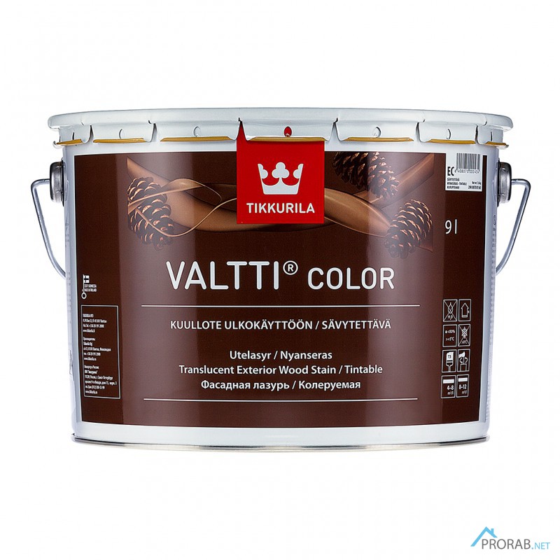 Фото 2. Valtti Color - Валтти Колор фасадная лазурь 9л Tikkurila (Финляндия)