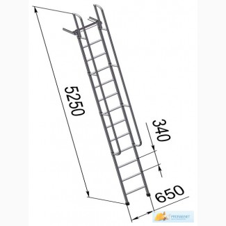 Лестницы приставные алюминиевые с поручнями (ЛПНА)