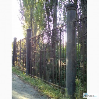 Забор кованый массивный и секции заборные пруток 20х20