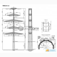 Анкерно-угловая опора УС110-8, У35-1Т+5 , У220-1