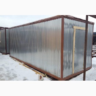 Блок-контейнер с пластиковым окном и зимним утеплением