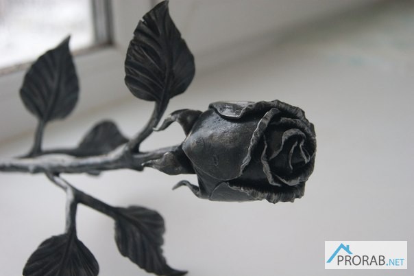 Фото 4. Кованная роза, железный цветок