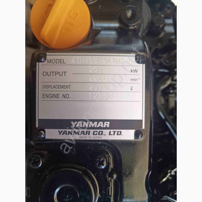 Фото 4. Двигатель в сборе Yanmar 4TNV88-BSBKC (оригинал)