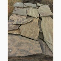 Камень Рыбка натуральный природный песчаник серо-зеленый