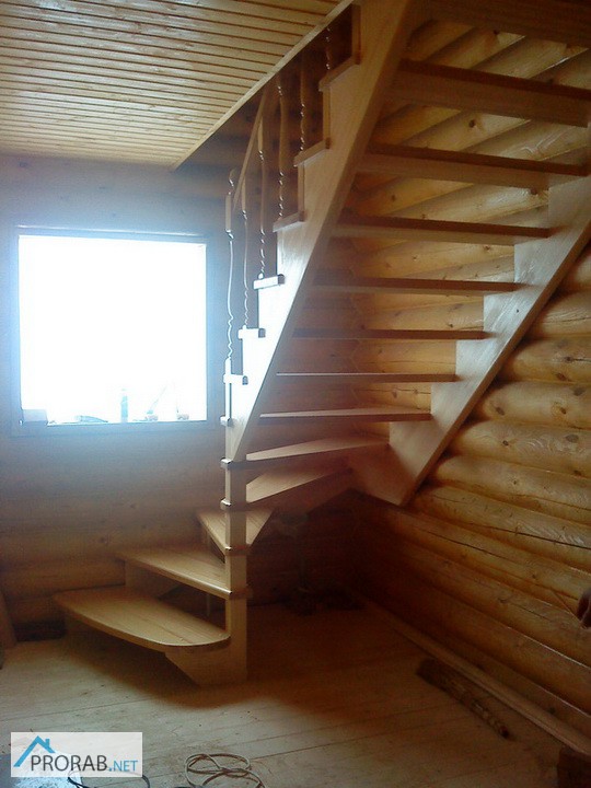 Фото 3. Лестницы из дерева производство